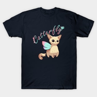 Cat X Butterfly AKA CATTERFLY | Cat and Butterfly T-Shirt